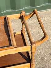 Load image into Gallery viewer, Antique French Oak Wavy Drinks Trolley
