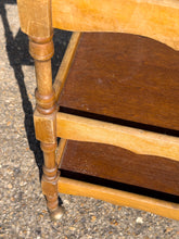 Load image into Gallery viewer, Antique French Oak Wavy Drinks Trolley