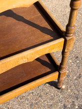 Load image into Gallery viewer, Antique French Oak Wavy Drinks Trolley