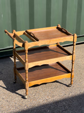 Load image into Gallery viewer, Antique French Oak Wavy Drinks Trolley