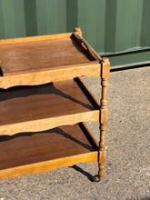 Load image into Gallery viewer, Antique French Oak Wavy Drinks Trolley
