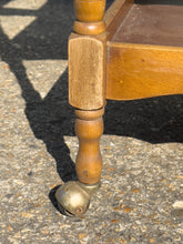 Load image into Gallery viewer, Antique French Oak Wavy Drinks Trolley