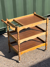 Load image into Gallery viewer, Antique French Oak Wavy Drinks Trolley