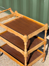 Load image into Gallery viewer, Antique French Oak Wavy Drinks Trolley