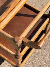 Load image into Gallery viewer, Antique French Oak Wavy Drinks Trolley