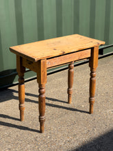 Load image into Gallery viewer, Victorian English Pine Farmhouse Hallway Console Table
