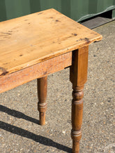 Load image into Gallery viewer, Victorian English Pine Farmhouse Hallway Console Table