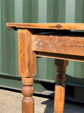 Load image into Gallery viewer, Victorian English Pine Farmhouse Hallway Console Table