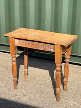 Load image into Gallery viewer, Victorian English Pine Farmhouse Hallway Console Table