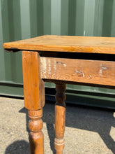 Load image into Gallery viewer, Victorian English Pine Farmhouse Hallway Console Table