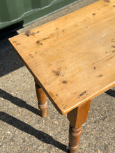 Load image into Gallery viewer, Victorian English Pine Farmhouse Hallway Console Table