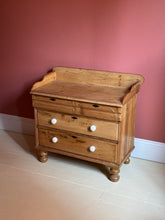 Load image into Gallery viewer, Antique Victorian French Pine Dresser | Chest Of Drawers | Washstand