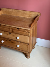 Load image into Gallery viewer, Antique Victorian French Pine Dresser | Chest Of Drawers | Washstand
