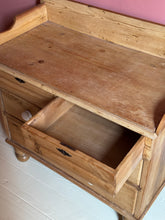 Load image into Gallery viewer, Antique Victorian French Pine Dresser | Chest Of Drawers | Washstand