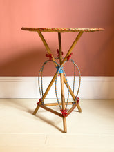 Load image into Gallery viewer, French Designer Wicker Rattan Side Table by Iconic Design Duo Adrien Audoux and Frida Minet