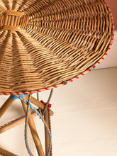 Load image into Gallery viewer, French Designer Wicker Rattan Side Table by Iconic Design Duo Adrien Audoux and Frida Minet