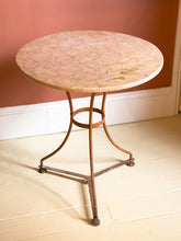 Load image into Gallery viewer, Antique French Orange Marble Bistro Table
