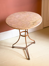 Load image into Gallery viewer, Antique French Orange Marble Bistro Table