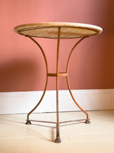 Load image into Gallery viewer, Antique French Orange Marble Bistro Table