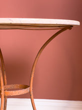 Load image into Gallery viewer, Antique French Orange Marble Bistro Table
