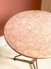 Load image into Gallery viewer, Antique French Orange Marble Bistro Table
