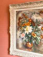 Load image into Gallery viewer, A large Antique Floral Still Oil Life Painting