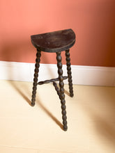 Load image into Gallery viewer, Antique French Demilune Bobbin Stool
