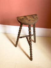 Load image into Gallery viewer, Antique French Demilune Bobbin Stool