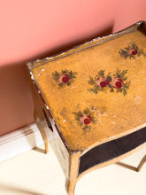 Load image into Gallery viewer, Antique French Shabby Chic Floral Bedside Table