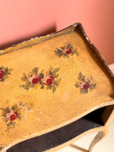 Load image into Gallery viewer, Antique French Shabby Chic Floral Bedside Table