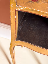 Load image into Gallery viewer, Antique French Shabby Chic Floral Bedside Table