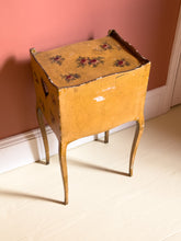 Load image into Gallery viewer, Antique French Shabby Chic Floral Bedside Table