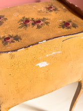 Load image into Gallery viewer, Antique French Shabby Chic Floral Bedside Table