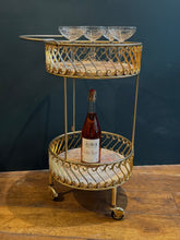 Load image into Gallery viewer, French Art Deco Marble Bar Trolley Cart by Ferronnerie D'art, Paris