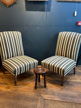 Load image into Gallery viewer, Pair of Antique 19th Century French Napoleon Slipper Armchairs