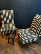 Load image into Gallery viewer, Pair of Antique 19th Century French Napoleon Slipper Armchairs