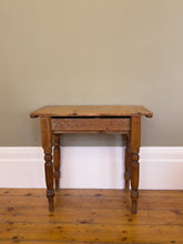 Load image into Gallery viewer, Victorian English Pine Farmhouse Hallway Console Table