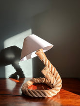 Load image into Gallery viewer, Rare 1950s French Rope Lamp Attributed to Adrien Audoux & Frida Minet