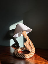 Load image into Gallery viewer, Rare 1950s French Rope Lamp Attributed to Adrien Audoux & Frida Minet