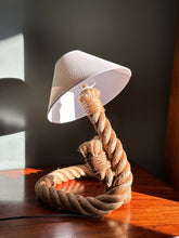 Load image into Gallery viewer, Rare 1950s French Rope Lamp Attributed to Adrien Audoux & Frida Minet