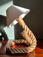Load image into Gallery viewer, Rare 1950s French Rope Lamp Attributed to Adrien Audoux & Frida Minet