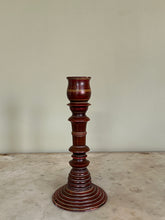 Load image into Gallery viewer, Vintage Wooden Candlestick Holder