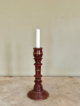 Load image into Gallery viewer, Vintage Wooden Candlestick Holder