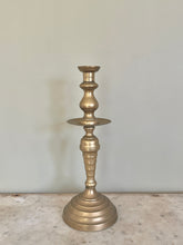 Load image into Gallery viewer, Large French Brass Candlestick Holder