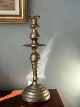 Load image into Gallery viewer, Large French Brass Candlestick Holder