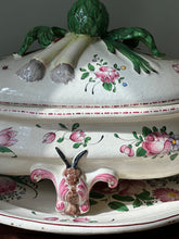 Load image into Gallery viewer, Antique French Hand-Painted Faience Soup Tureen
