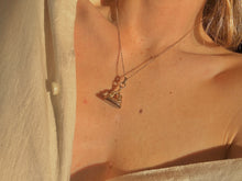 Load image into Gallery viewer, Antique Gold Carnelian Gemstone Fob Necklace on Vintage Gold Belcher Chain