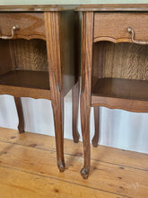 Load image into Gallery viewer, Pair of Vintage French Wavy Bedside Tables with Drawers