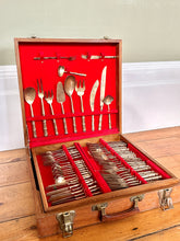 Load image into Gallery viewer, Vintage 1970s Bamboo Bronze Cutlery Set