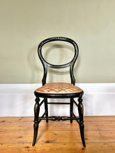 Load image into Gallery viewer, 19th Century Ebonised Gilt Mother of Pearl Chair
